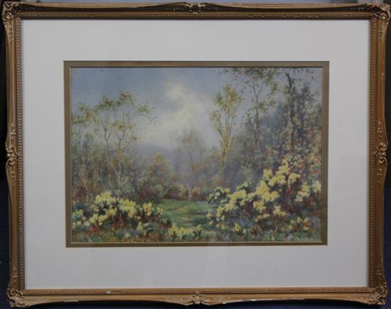 William R. Hoyles (1870-1935) Heathland scene, 11.5 x 16.5in.